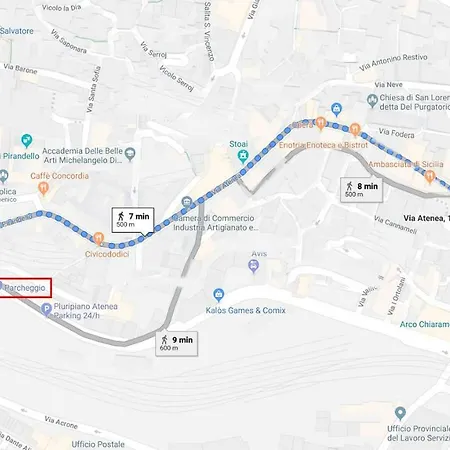 Oda ve Kahvaltı La Terrazza Sul Corso Center Agrigento